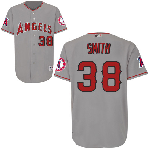 Joe Smith #38 mlb Jersey-Los Angeles Angels of Anaheim Women's Authentic Road Gray Cool Base Baseball Jersey